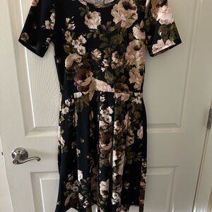Floral Black Dress